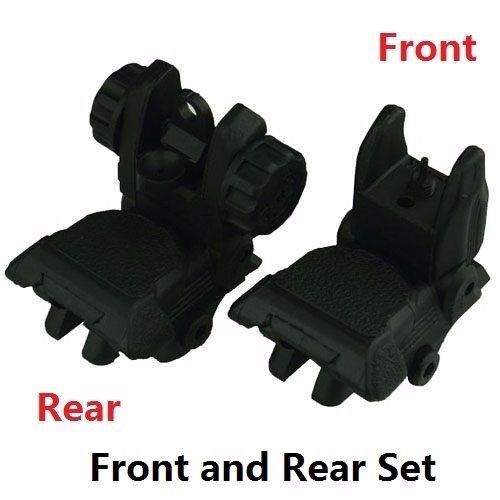 Armoury/ Front & Rear Sight Dual Aperture Set Flip Up Back Up Sight 223 Polymer
