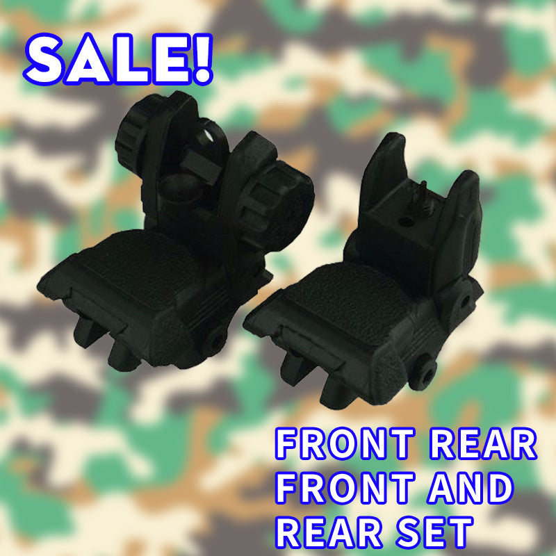Armoury/ Front & Rear Sight Dual Aperture Set Flip Up Back Up Sight 223 Polymer