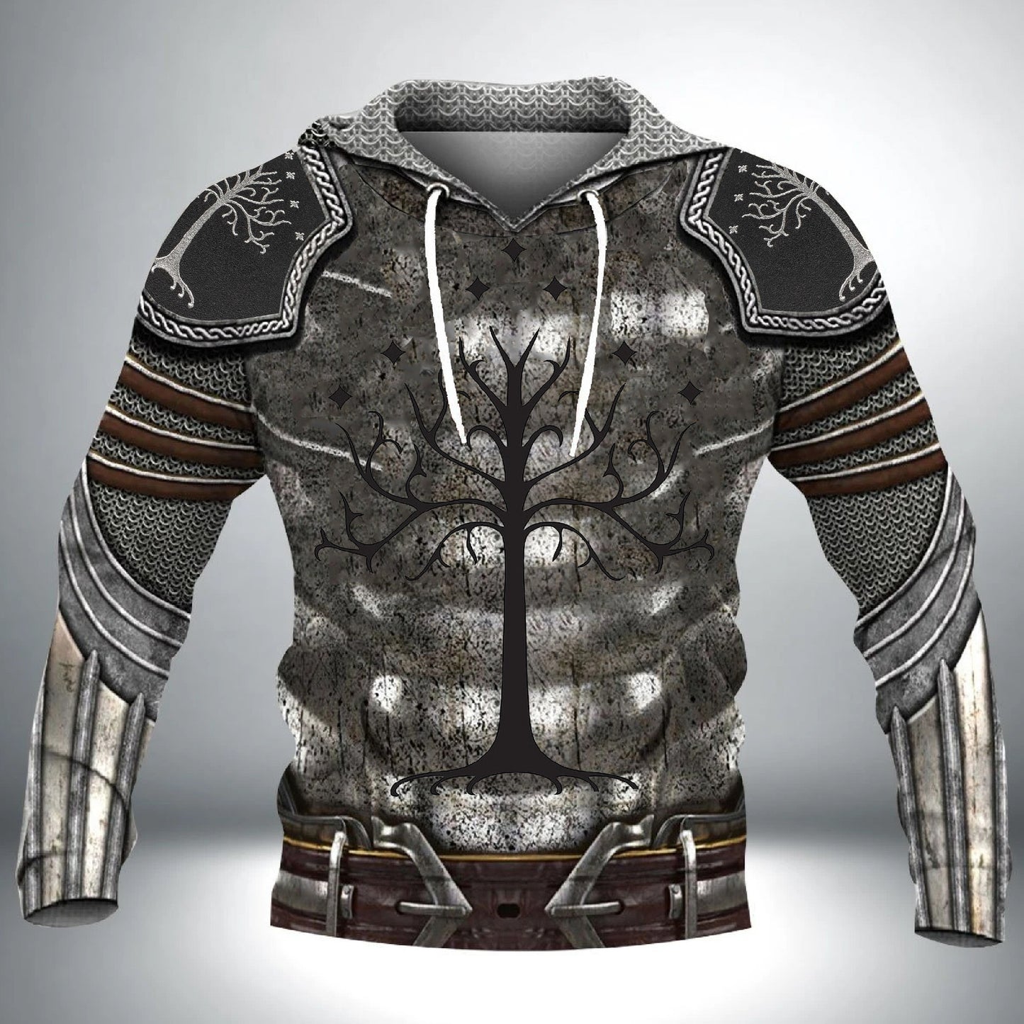 Clothing/ Gods Of War Men's Armor Printed hoody Long Sleeve Sweater