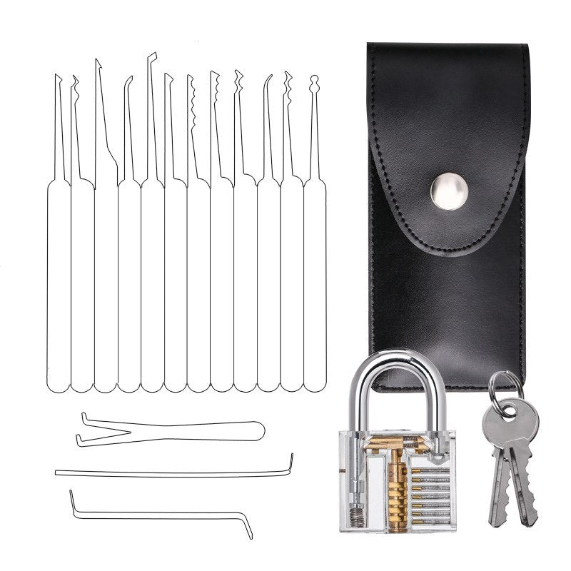 Novelty and nic-nacs. 15pcs locksmith lockpick set
