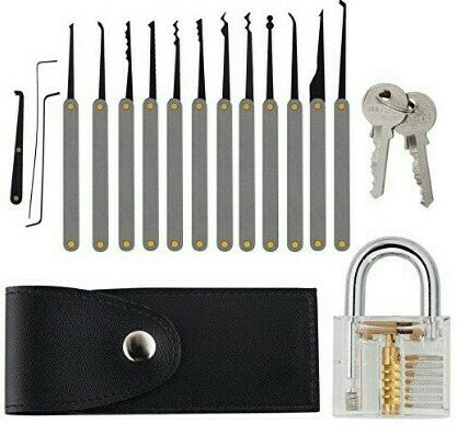 Novelty and nic-nacs. 15pcs locksmith lockpick set