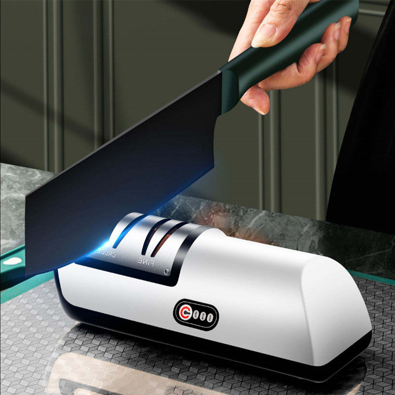 Electronics/ USB Rechargeable Electric Knife Sharpener Automatic Adjustable Kitchen Tool For Fast Sharpening.