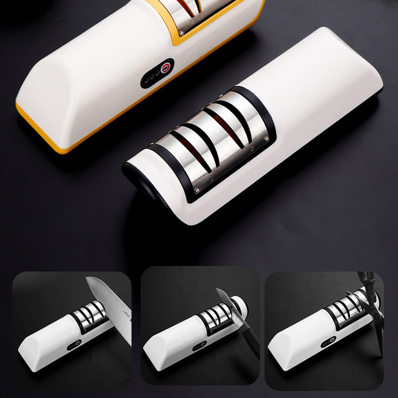Electronics/ USB Rechargeable Electric Knife Sharpener Automatic Adjustable Kitchen Tool For Fast Sharpening.