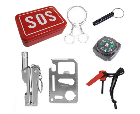 Camping and Survival/ Outdoor SOS emergency box camping multi-purpose tool
