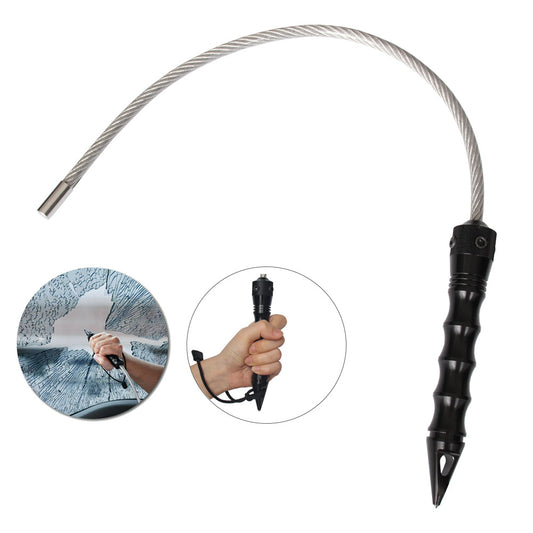 Camping and Survival/ Stinger Tactical Whip Emergency Tool Aluminum Anti Skid Glass Breaker Emergency Hammer Survival Kit