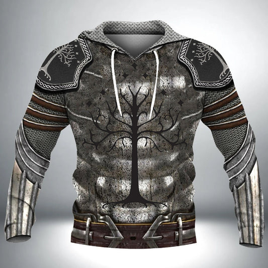 Clothing/ Gods Of War Men's Armor Printed hoody Long Sleeve Sweater