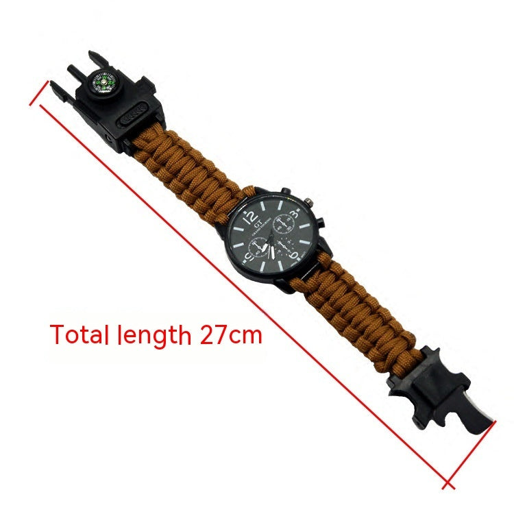 Survival/ Led Light Outdoor Waterproof Camping First Aid Parachute Cord Climbing Watch