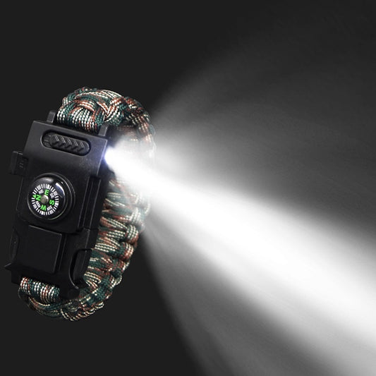Survival/ Led Light Outdoor Waterproof Camping First Aid Parachute Cord Climbing Watch