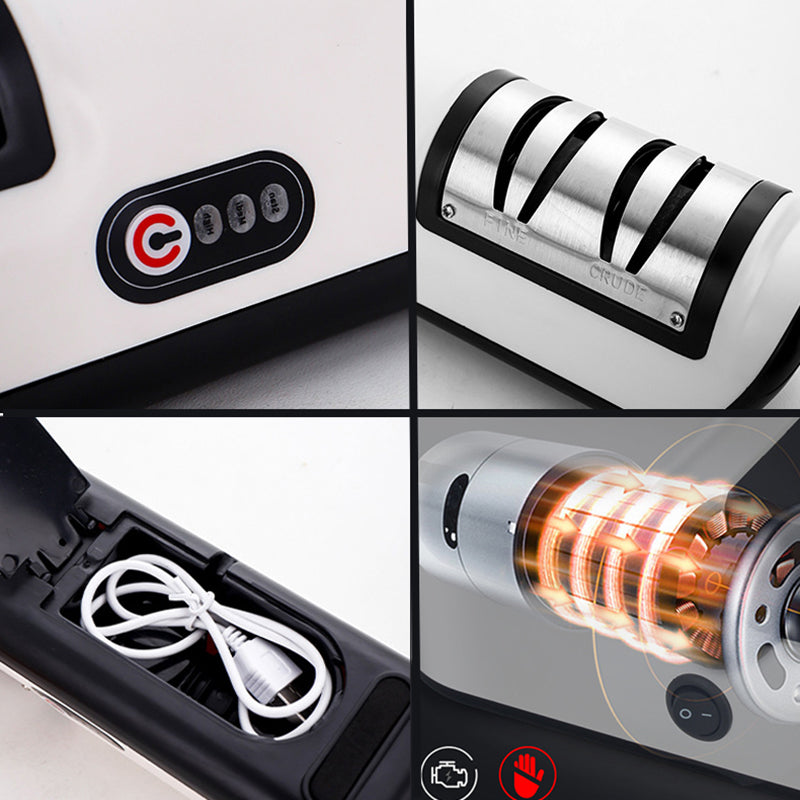 Electronics/ USB Rechargeable Electric Knife Sharpener Automatic Adjustable Kitchen Tool For Fast Sharpening.