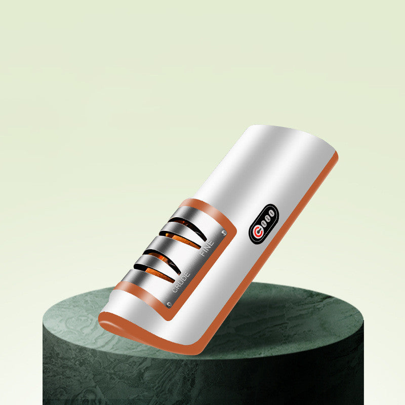 Electronics/ USB Rechargeable Electric Knife Sharpener Automatic Adjustable Kitchen Tool For Fast Sharpening.