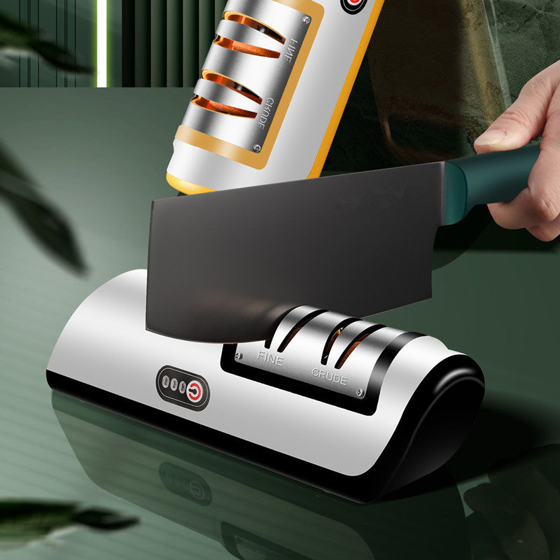 Electronics/ USB Rechargeable Electric Knife Sharpener Automatic Adjustable Kitchen Tool For Fast Sharpening.