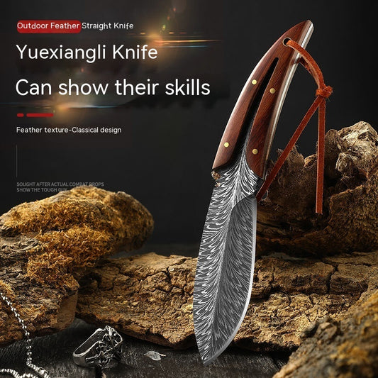 Survival/ Camping Knife feathered