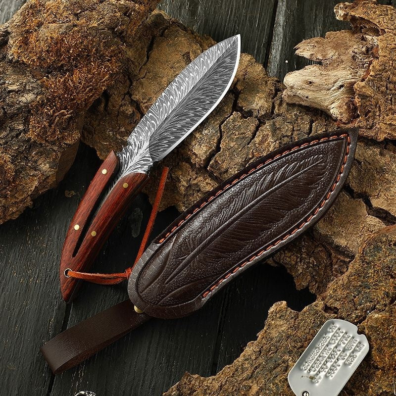 Survival/ Camping Knife feathered