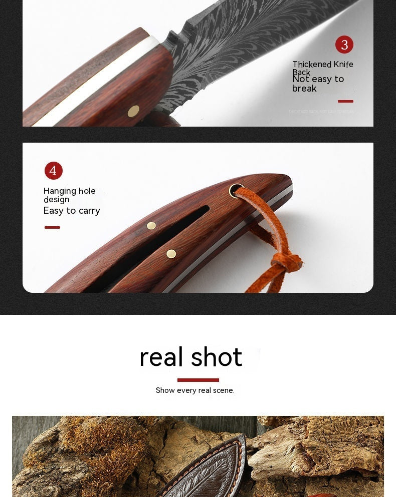 Survival/ Camping Knife feathered