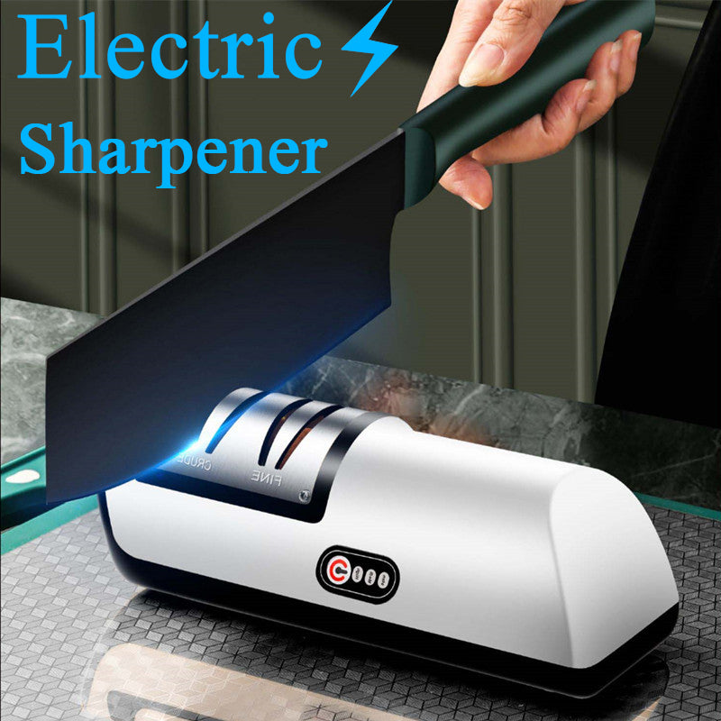 Electronics/ USB Rechargeable Electric Knife Sharpener Automatic Adjustable Kitchen Tool For Fast Sharpening.