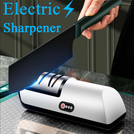 Electronics/ USB Rechargeable Electric Knife Sharpener Automatic Adjustable Kitchen Tool For Fast Sharpening.