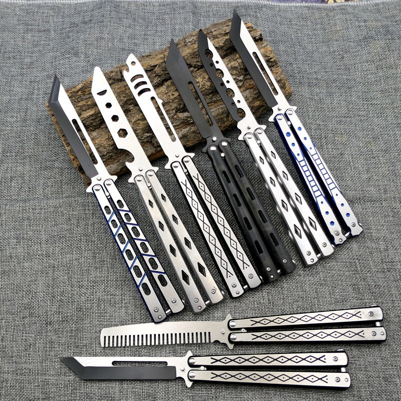 Novelty and nic-nacs/ Professional Butterfly Folding Knife Without Blade Swing Training