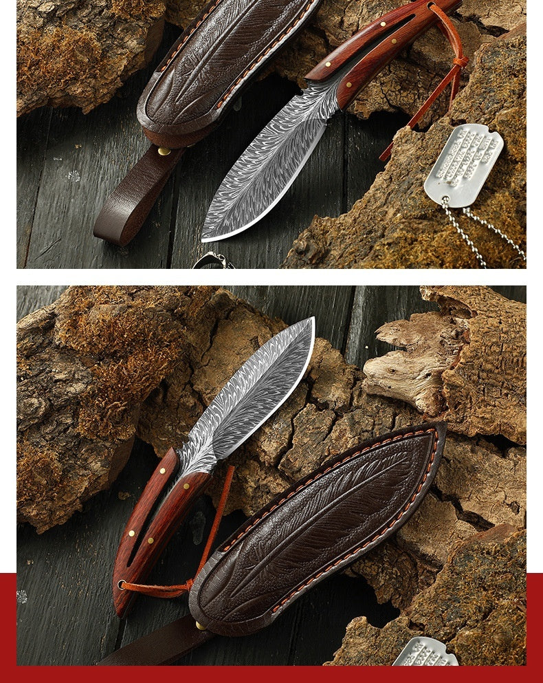 Survival/ Camping Knife feathered