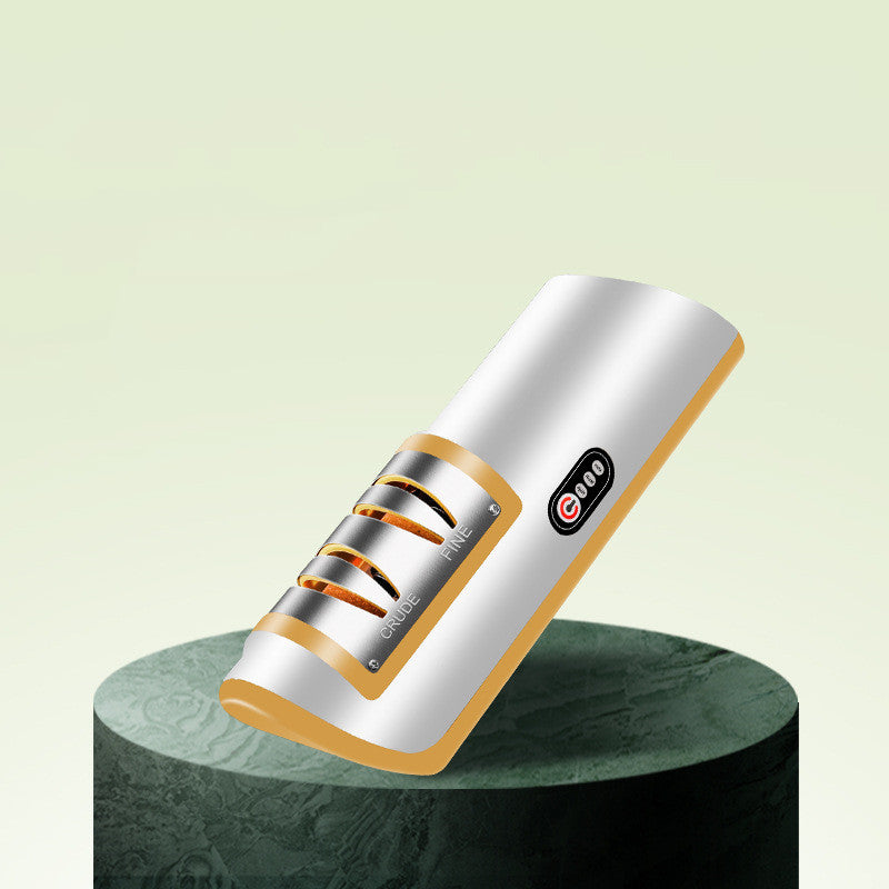 Electronics/ USB Rechargeable Electric Knife Sharpener Automatic Adjustable Kitchen Tool For Fast Sharpening.