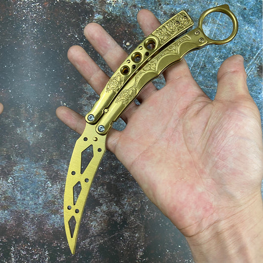Novelty and nic-nacs/ Butterfly Blade Practice Shake Hand Knife Comb Folding Toy