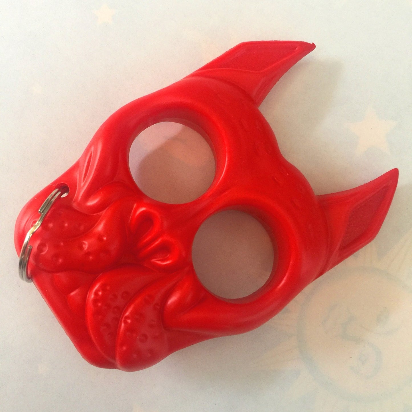 Camping and Survival/ Dog Head Keychain Self-defense Finger Lock